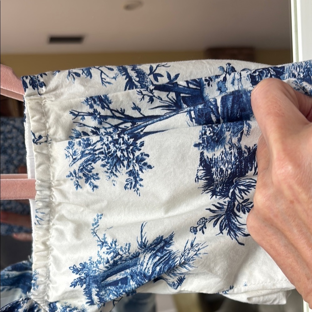 Cara Cara Blue and White Floral Tiered Maxi Dress with Puff Sleeves - Picture 4 of 10